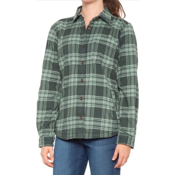 Carhartt Tops - Carhartt Size 1x Rugged Flex® Flannel Shirt Fleece Lined, Long Sleeve, Green